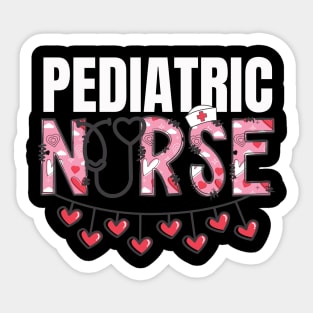 Nurse Valentines "Pediatric Nurse" Heart Letters Sticker